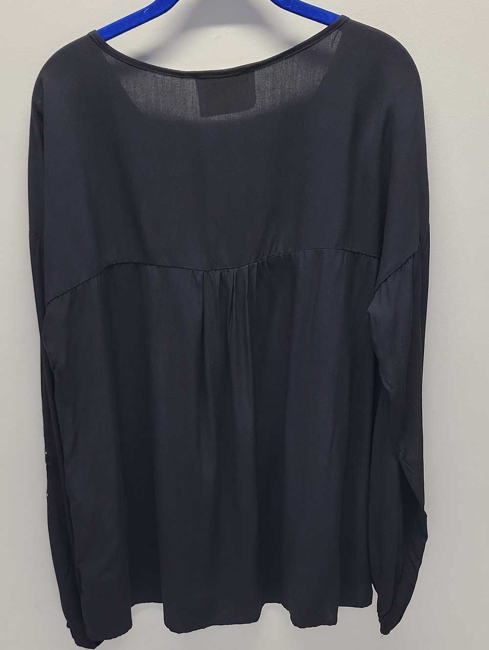 Savanna Jane Black Colorful Floral Embroidered Long-Sleeve Tunic Sz Large - Picture 8 of 16